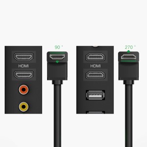 Cablu Video HDMI Unghiular UGREEN HD103, 4K, 2m (negru) 10173