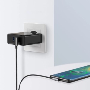 Cablu Incarcare Rapida Unghiular USB la USB-C UGREEN US176, 3A, 1m (negru) 20856