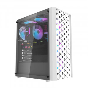 Carcasa computer Darkflash DK351 + 4 ventilatoare (alb) - Img 2