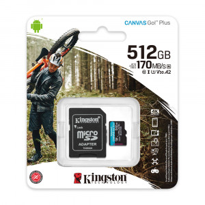 Card de memorie microSDXC Canvas Go! Plus Kingston 512GB