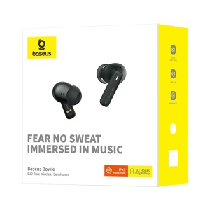 Casti Wireless Bluetooth 5.3 In Ear Baseus Bowie E19 TWS ENC IPX5 (Negru)