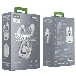Casti Wireless Bluetooth TWS In Ear Acefast T6 (Gri Modern)