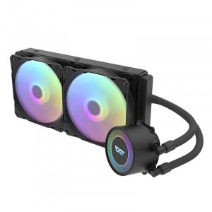 Cooler CPU Darkflash DA240 LED PC Racire cu apa 2x 120x120 (negru) - Img 6