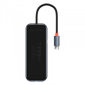 Hub 4in1 Baseus AcmeJoy Series USB-C la 3xUSB 3.0 + USB-C PD (Gri) WKJZ010013
