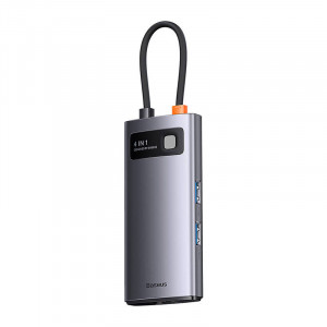 Hub 4in1 Baseus Metal Gleam Series, USB-C la 3x USB 3.0 + Ethernet RJ45 WKWG070113 - Img 3