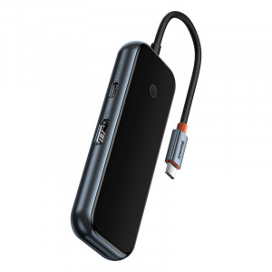 Hub 5in1 seria Baseus AcmeJoy USB-C la 2xUSB 3.0 + USB 2.0 + USB-C PD + HDMI (gri inchis) WKJZ010213 - Img 5