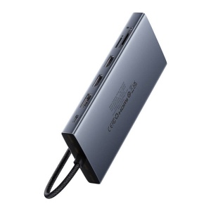 Hub Multifunctional 13in1 Baseus PortalJoy USB-C la HDMI+DP+VGA+C+USB+PD+RJ45+SD/TF+3.5mm (Gri)