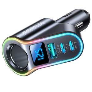 Incarcator Auto Rapid 4in1 Joyroom JR-CL21 QC3.0 / 2xUSB-C PD 150W (Negru)