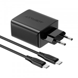 Incarcator de perete Acefast A13 PD 65W, 2x USB-C + USB (negru) - Img 2