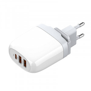 Incarcator de perete GaN LDNIO A3511Q, 2xUSB + USB-C, 65W (alb) - Img 2