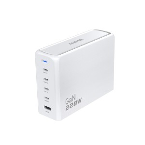 Incarcator Telefon Rapid Dudao A228EU GaN 1x USB-A 4x USB-C PD 228W - alb