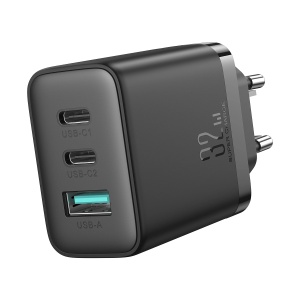 Incarcator Telefon Rapid Joyroom JR-TCF10 2x USB-C USB-A 32W (Negru)