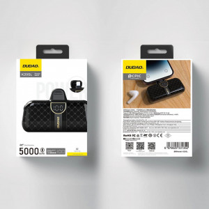 Mini Powerbank Dudao K20SL In Forma De Geanta Lightning 5000mAh - negru