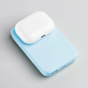 Mini Baterie Externa PowerBank Wireless 20W 10000mAh Joyroom JR-W020 (albastru deschis)