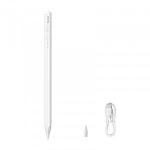 Pix Stylus LED capacitiv pentru telefon/tableta Baseus Smooth Writing (alb) SXBC000202 - Img 4