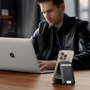 Portofel Wallet Magnetic cu Suport Smartphone Ugreen 45165 MagSafe (Negru)