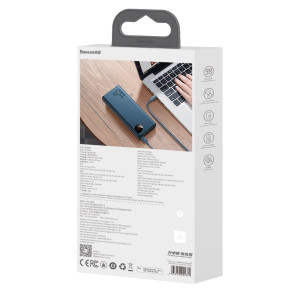 Baterie Externa Powerbank Baseus Adaman Metal 20000mAh PD QC 3.0 65W 2xUSB + USB-C + micro USB (albastru) PPIMDA-D03