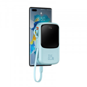 Powerbank Baseus Qpow Pro cu cablu USB-C, 10000 mAh, 22.5 W (albastru) PPQD020103 - Img 4