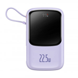Powerbank Baseus Qpow Pro cu cablu USB-C, 10000 mAh, 22.5 W (violet) PPQD020105 - Img 1
