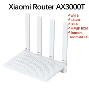 Router WiFi 6 Xiaomi Mi Router AX3000T Dual-Band, Gigabit (Alb) EU