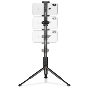 SelfieStick Trepied Telescopic + Telecomanda Bluetooth Spigen S540W negru