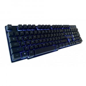 Set gaming cu fir tastatura + casti + mouse + mouse pad Rebeltec