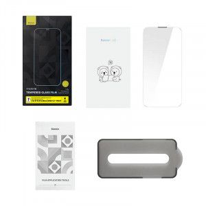 Sticla securizata Baseus Crystal rezistenta la praf 0.3 mm pentru iPhone 14 Plus/13 Pro Max (1buc) SGBL160202 - Img 6