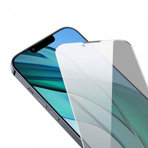 Sticla securizata Baseus Crystal rezistenta la praf cu filtru de confidentialitate 0.3 mm pentru iPhone 14 Plus/13 Pro Max (1buc) SGBL180202 - Img 7