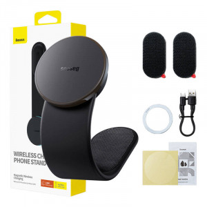 Suport auto cu incarcare wireless flexibil Baseus C02 Pro 15W