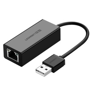 Adaptor Retea Ethernet USB la RJ45 UGREEN CR110 (negru)