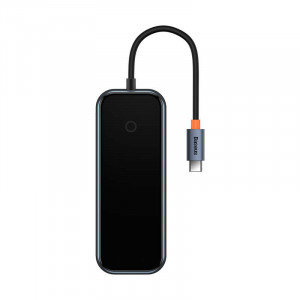 Adaptor Hub Baseus 4in1 USB-C si 4xUSB 3.0 (gri inchis) WKJZ010513 - Img 1