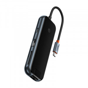 Adaptor Hub Baseus 8in1 USB-C si HDMI + 2xUSB + PD + SD/TF + RJ45 (gri inchis) WKJZ010613 - Img 6