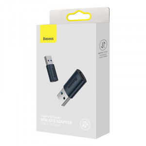 Adaptor USB-A la USB-C Baseus Ingenuity OTG (albastru) ZJJQ000103