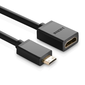 Adaptor HDMI Mini la HDMI UGREEN 20137, 22cm (negru)