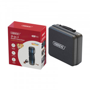 Aparat cafea portabil 3 in 1 presiune 15 bari cu adaptor si carcasa 80w HiBREW 