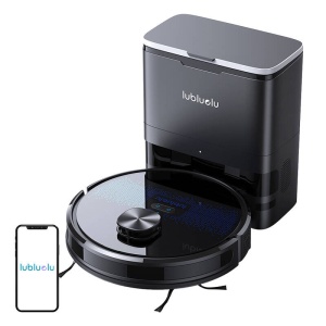 Aspirator Robot Inteligent cu Statie Lubluelu SL60 Plus Navigatie LiDAR 42W 4000Pa, 0.25L (Negru)