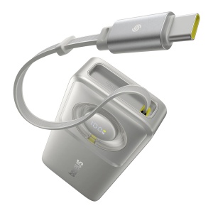 Baterie Externa Powerbank Baseus Free2Pull 10000mAh 30W, Port USB-C, Cablu USB-C Retractabil