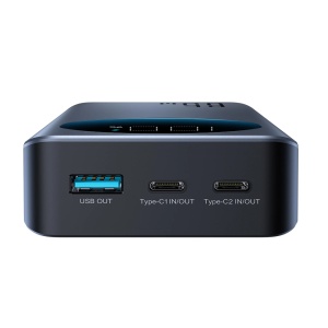 Baterie Externa Powerbank C+C+U Joyroom JR-PBF04 PD 65W 20000mAh, Afisaj Digital + Cablu USB-C 1.2m (Negru)