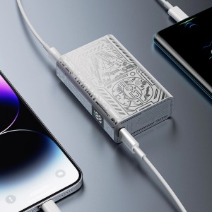 Baterie Externa Powerbank Dudao K20 USB-A / USB-C 10000mAh 22.5W - argintiu