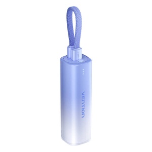 Baterie Externa Powerbank Vention 5000mAh, 20W Cablu USB-C la Lightning (Albastru)