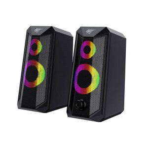 Boxe computer 2.0 HAVIT SK202 RGB (negru) 2 x 5W - Img 1