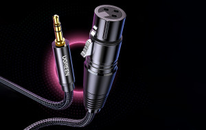 Cablu audio profesional UGREEN AV182 XLR la mufa 3.5 mm AUX