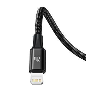 Cablu Incarcare 3-in-1 Baseus Rapid Series USB-C pentru M+L+T 20W 1.5m Negru CAMLT-SC01