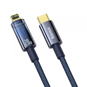 Cablu de date Baseus Explorer, USB-C la Lightning, 20W, 1 m (albastru) CATS000003 - Img 5