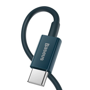 Cablu de date Baseus Superior Series USB-C la Lightning, 20W, PD, 1m (albastru) CATLYS-A03 - Img 4