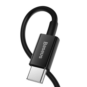 Cablu de date Baseus Superior Series USB-C la Lightning, 20W, PD, 2m (negru) CATLYS-C01 - Img 3