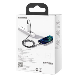 Cablu de date Baseus Superior Series USB-C la Lightning, 20W, PD, 2m (negru) CATLYS-C01 - Img 11