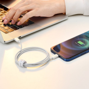 Cablu de date Baseus Superior Series USB la Lightning, 2.4A, 1 m (alb) CALYS-A02 - Img 8