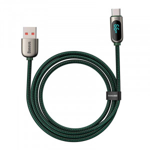 Cablu de date rapid cu afisaj Baseus USB la USB-C, 66W, 2 m (verde) CASX020106 - Img 6