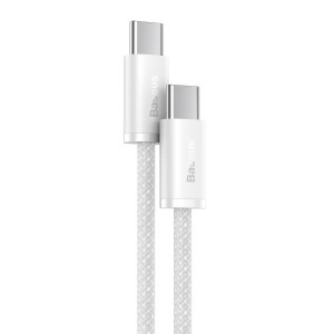Cablu de date rapid USB-C la USB-C Baseus Dynamic, 100W, 1 m (alb) CALD000202 - Img 2